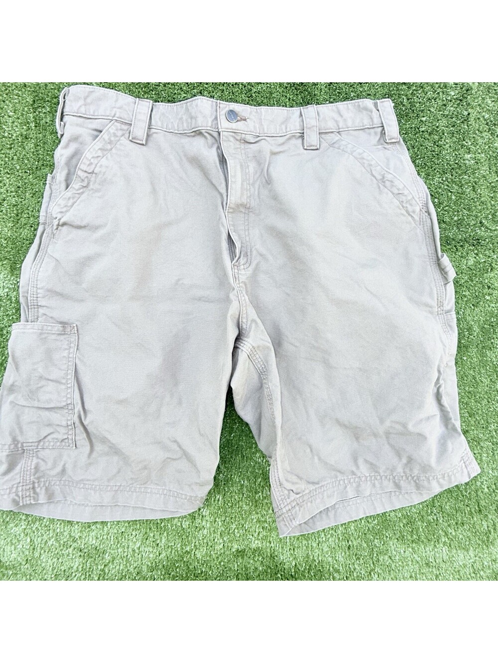 Carhartt Shorts Mens 40 Brown Tan Relaxed Fit Work Wear Cargo